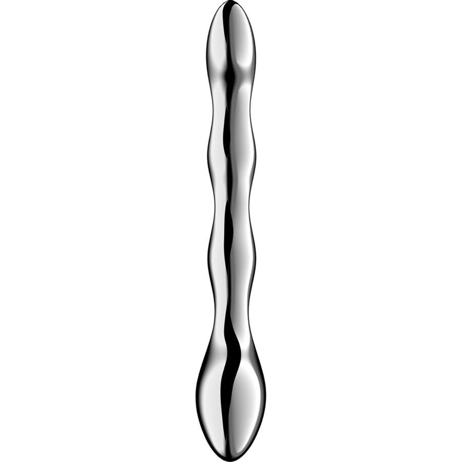 SATISFYER - COSMIC CREST 2 GODEMICHET DOUBLE EN ACIER INOXYDABLE