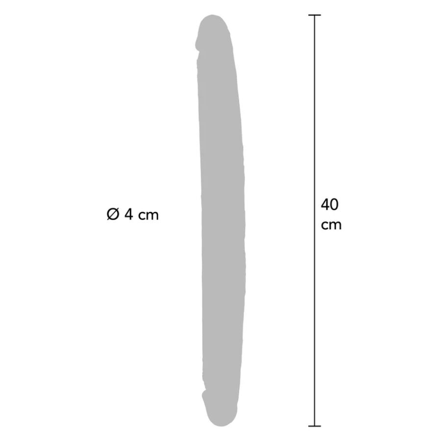 GET REAL - GODEMICHET EN SILICONE À DOUBLE EXTRÉMITÉ CARAMEL 40 CM