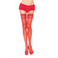 LEG AVENUE - COLLANT ROUGE AVEC DENTELLE AUTO-ADHÉSIVE