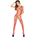 PASSION - FEMME BS013 BODYSTOCKING ROUGE TAILLE UNIQUE
