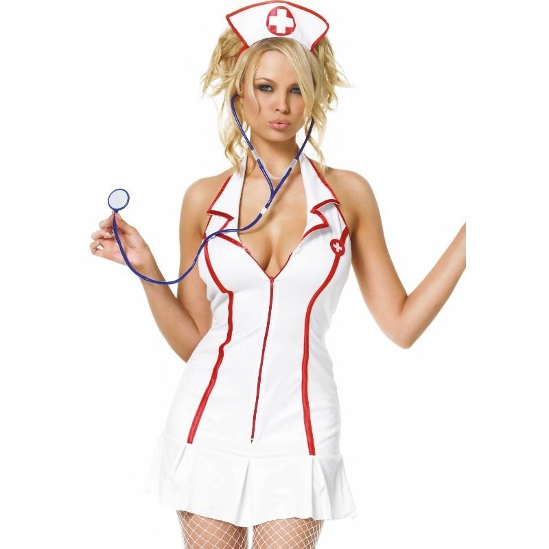 LEG AVENUE - COSTUMES - ROBE DINFIRMIÈRE EN CHEF ENSEMBLE 3 PIÈCES TAILLE
