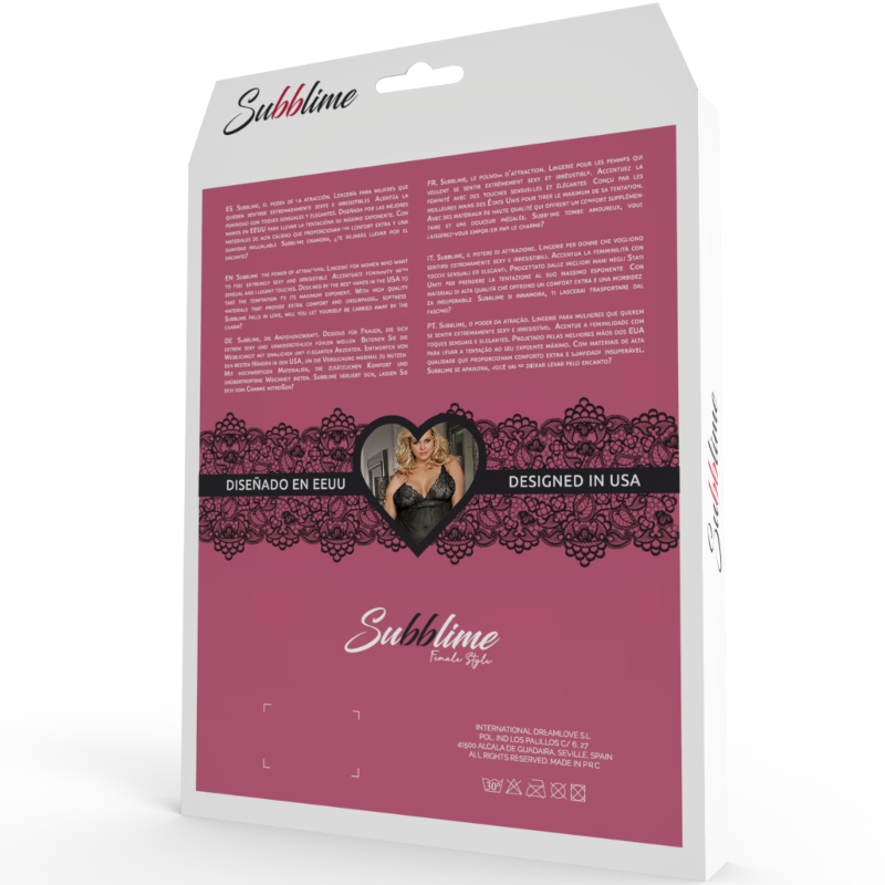 SUBBLIME - BABYDOLL FLORAL LACES ROUGE