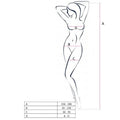 PASSION - FEMME BS057 BODYSTOCKING BLANC TAILLE UNIQUE