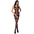 PASSION - FEMME BS066 BODYSTOCKING NOIR TAILLE UNIQUE