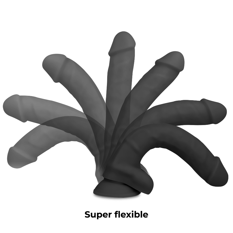 COCK MILLER - GODE RÉALISTE SILICONE DENSITÉ ARTICULABLE NOIR 18 CM